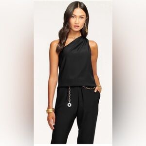 Elegant Black One-Shoulder Jumpsuit